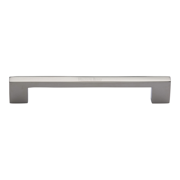 C0337 160-PNF • 160 x 180 x 30mm • Polished Nickel • Heritage Brass Metro Cabinet Pull Handle